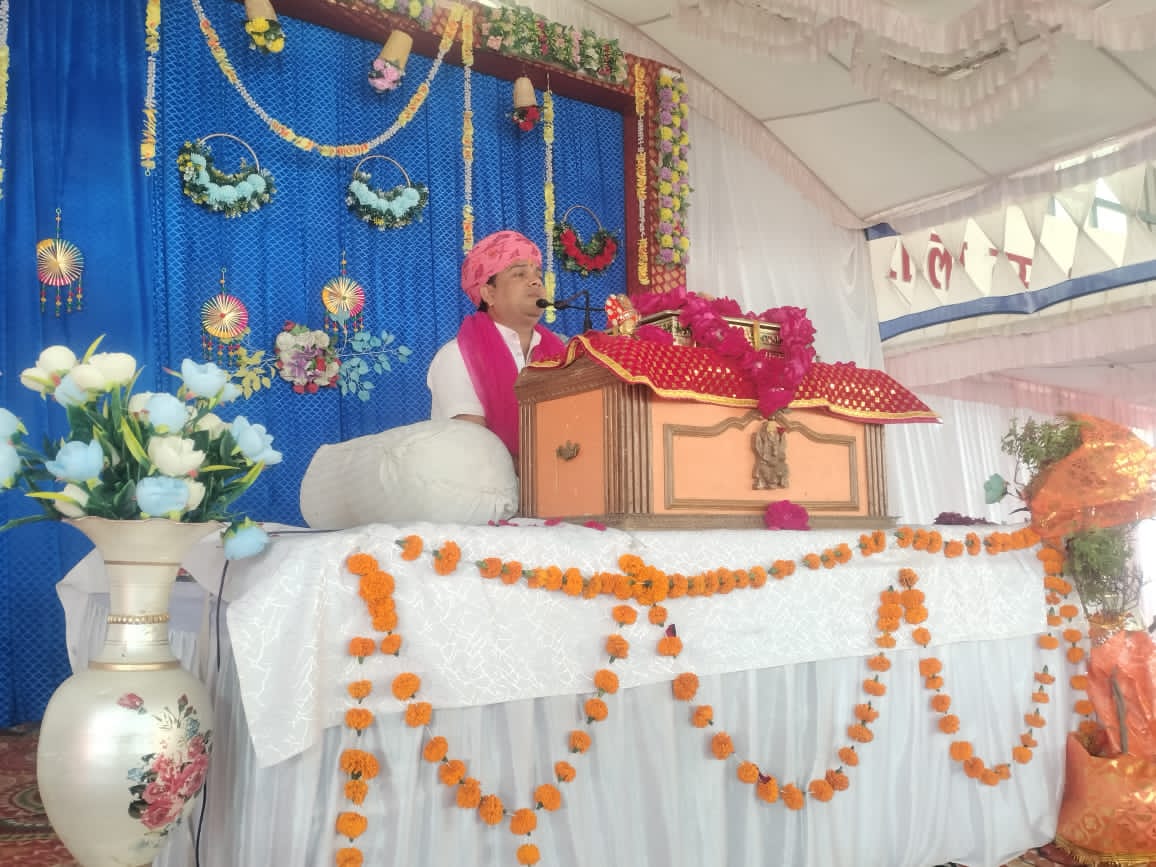 भादवामाता में श्रीमद भागवत कथा का आयोजन, जीवन में कभी घमंड न करना चाहिए:संत श्री