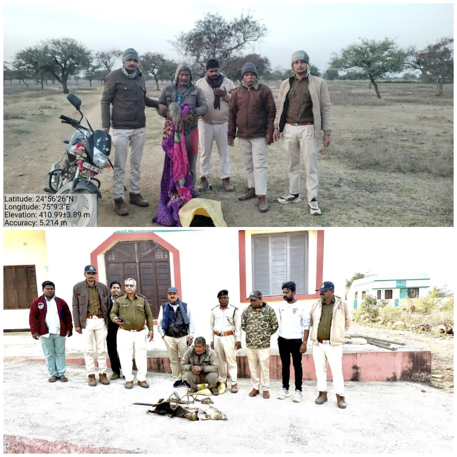 वन्य प्राणीयो का अवैध रूप से शिकार करने वाले शिकारी को वनविभाग की टीम ने दबोचा