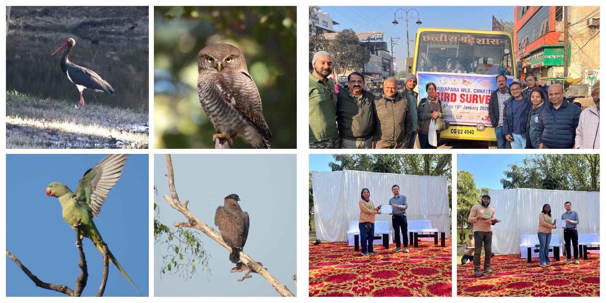 11 राज्यों से पहुँचे प्रतिभागी : 200 से अधिक पक्षी प्रजातियाँ दर्ज